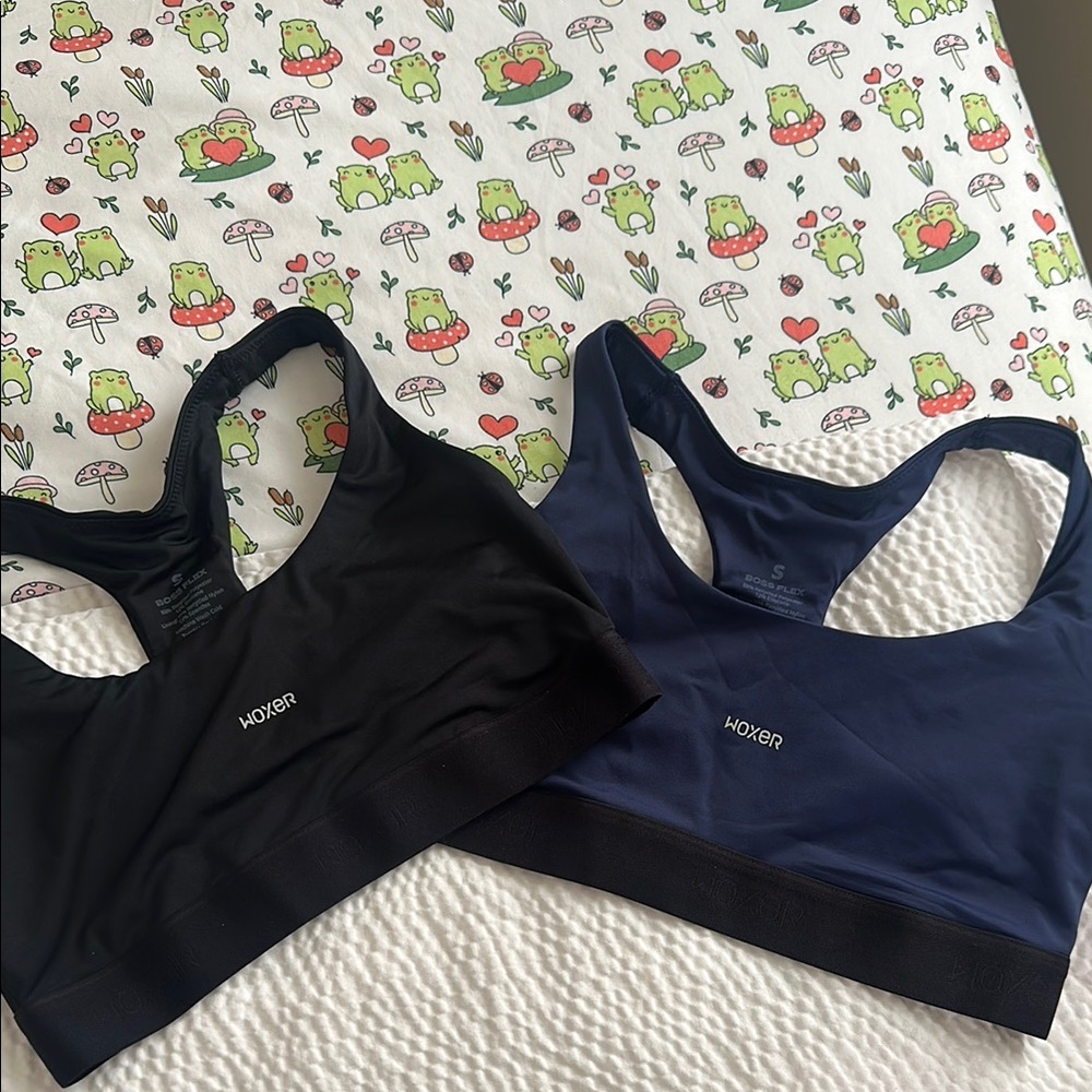 Women's Sports Bra Set - Black and Navy